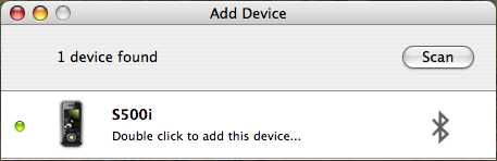 Double click to add this device...
